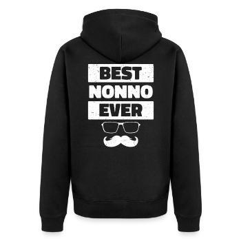 Meilleur Nonno Jamais - Veste à capuche bio Premium Unisexe - noir - Dos - Nico (187cm)