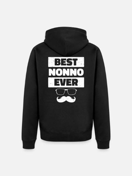 Best Nonno Ever - Unisex Premium Organic Zip Hoodie - black