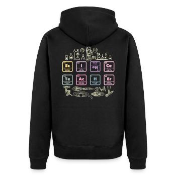 Advanced Chemistry Course - Unisex Premium Organic Zip Hoodie - black - Back - Nico (187cm)