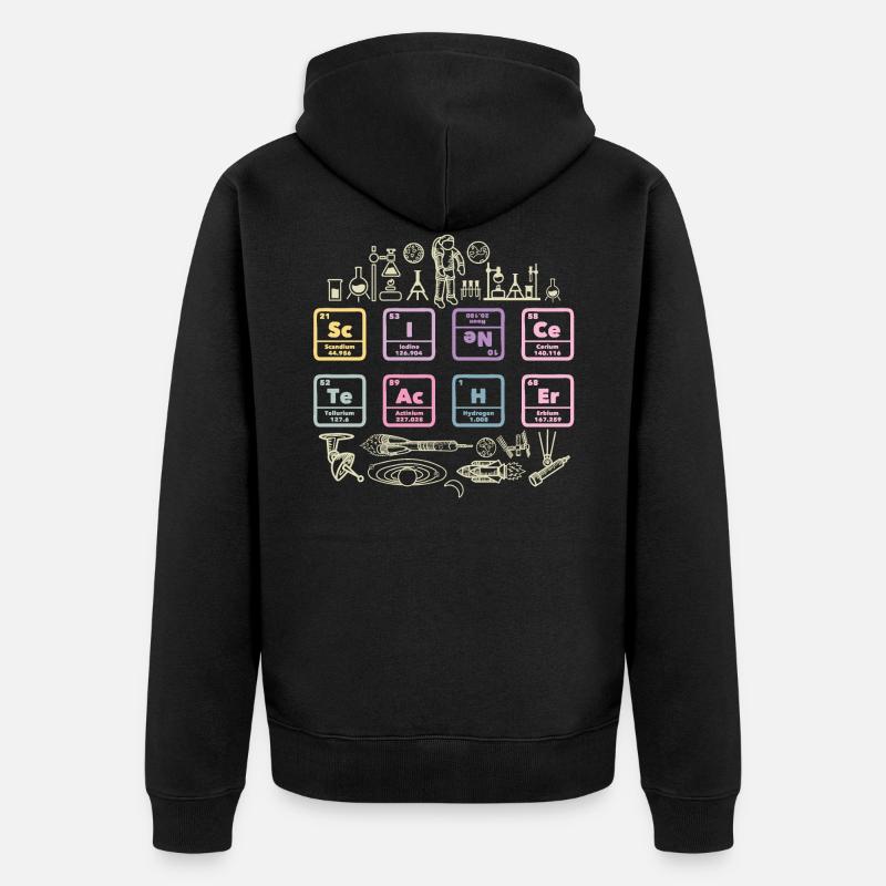 Cours de chimie - Veste à capuche bio Premium Unisexe - noir