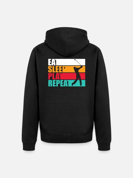 golf - Unisex Premium Organic Zip Hoodie - black