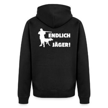 Enfin chasseur examen de permis de chasse examen - Veste à capuche bio Premium Unisexe - noir - Dos - Nico (187cm)