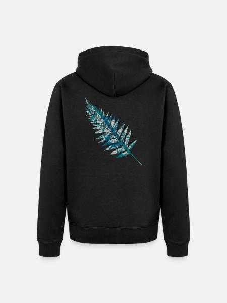 fern - Unisex Premium Organic Zip Hoodie - black