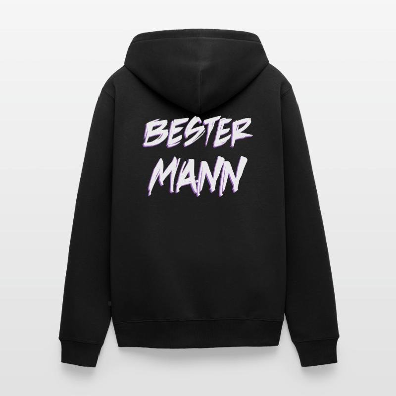 Bester Mann Unisex Premium Bio Zip Hoodie