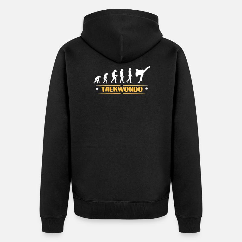 EVOLUTION TAEKWONDO - Unisex Premium Bio Zip Hoodie - Schwarz