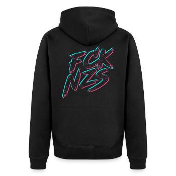 FCK NZS - Veste à capuche bio Premium Unisexe - noir - Dos - Nico (187cm)