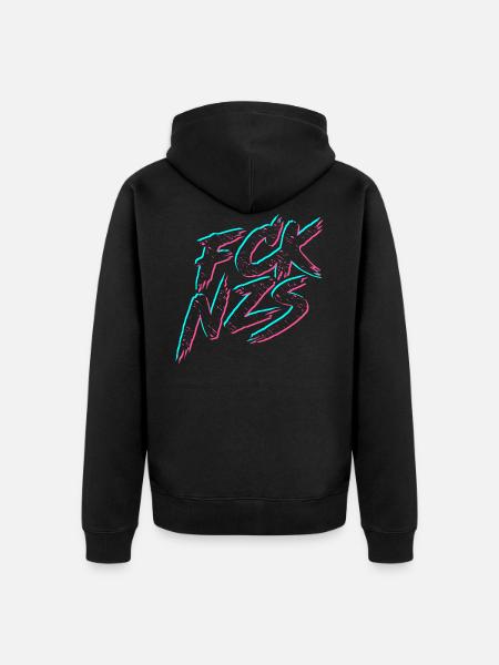 FCK NZS - Unisex Premium Organic Zip Hoodie - black