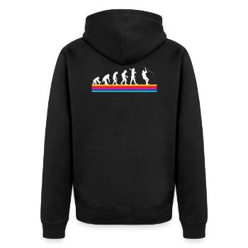 T-shirt graphique Vintage Canyoning - Veste à capuche bio Premium Unisexe - noir - Dos - Nico (187cm)