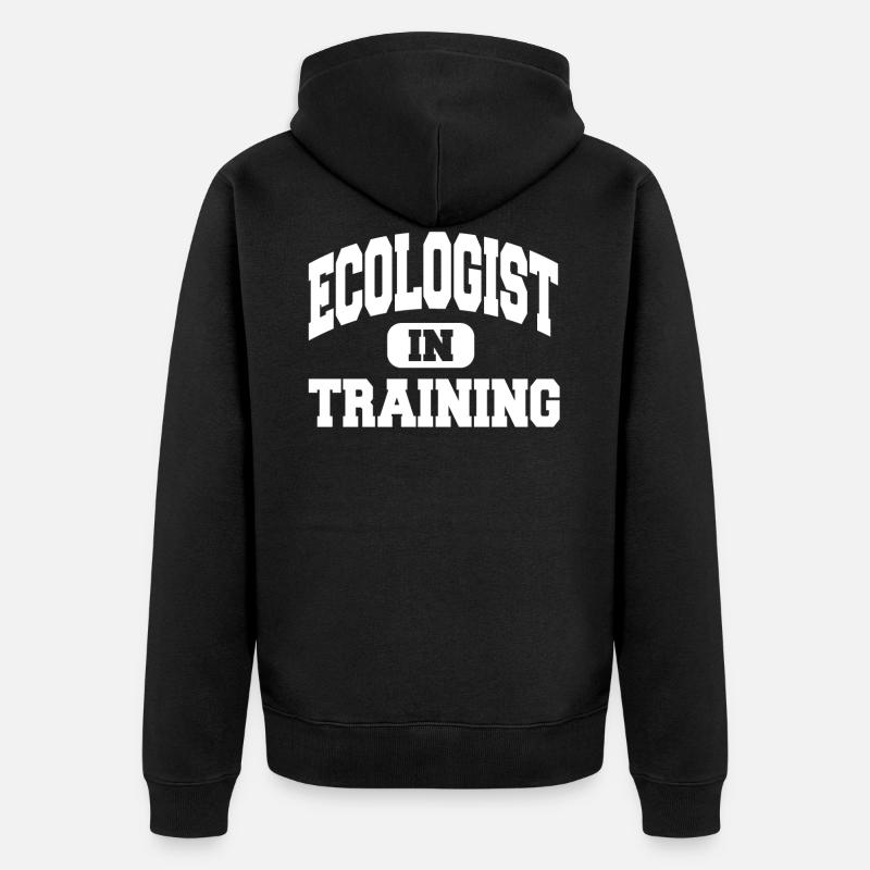 Ecologist In Training - Unisex Premium Bio Zip Hoodie - Schwarz