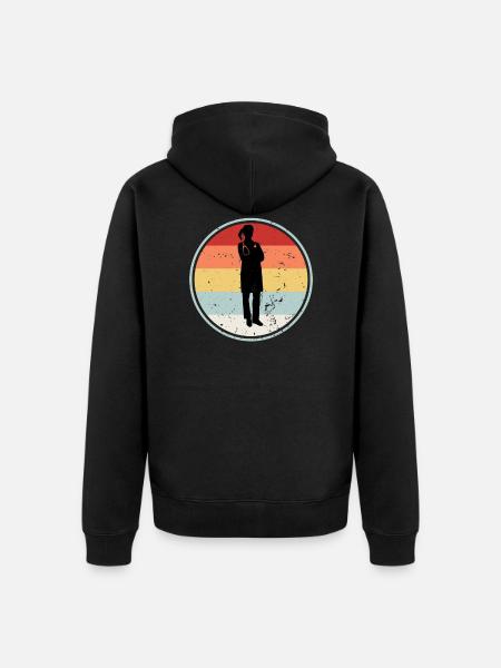 Gynecologist RETRO COLLECTION - Unisex Premium Organic Zip Hoodie - black