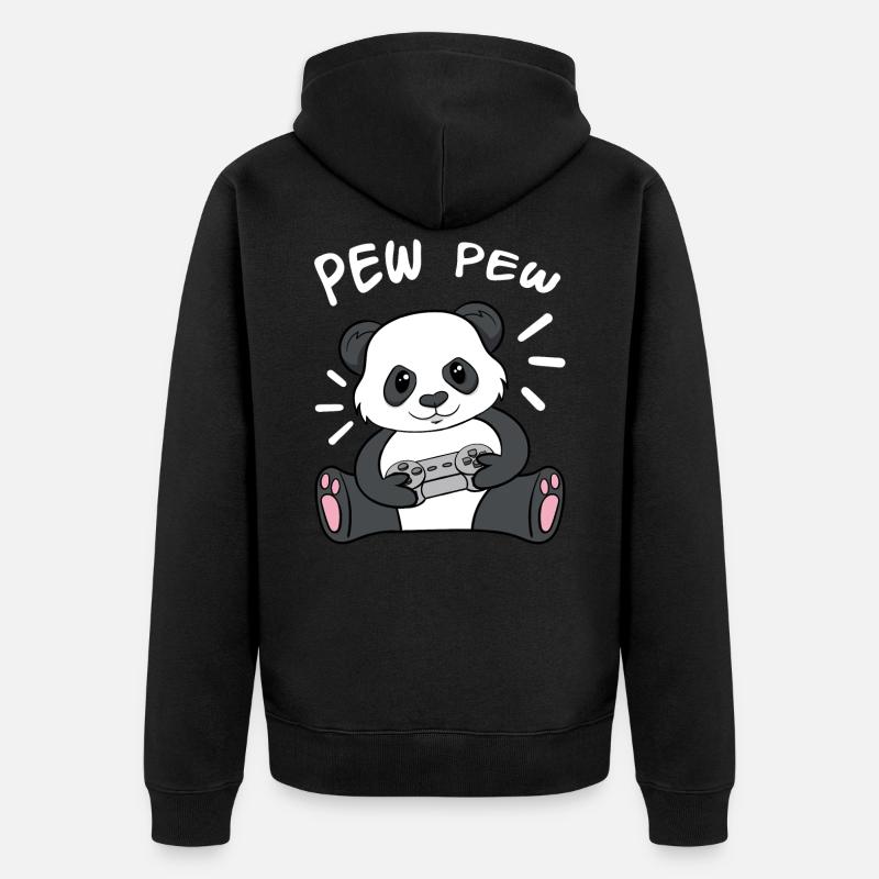 Pew Pew Panda - Veste à capuche bio Premium Unisexe - noir