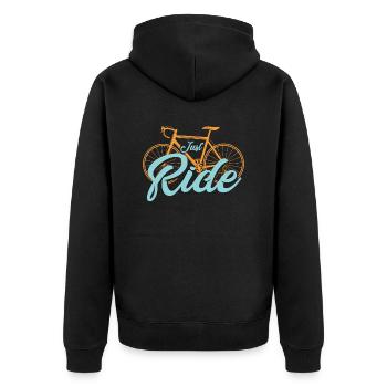 cycliste - Veste à capuche bio Premium Unisexe - noir - Dos - Nico (187cm)