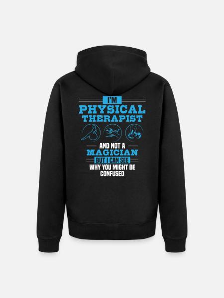 Physiotherapy Physiotherapist Physiotherapist - Unisex Premium Organic Zip Hoodie - black