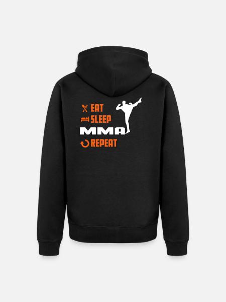EAT SLEEP MMA - Mma Tshirt - Unisex Premium Organic Zip Hoodie - black