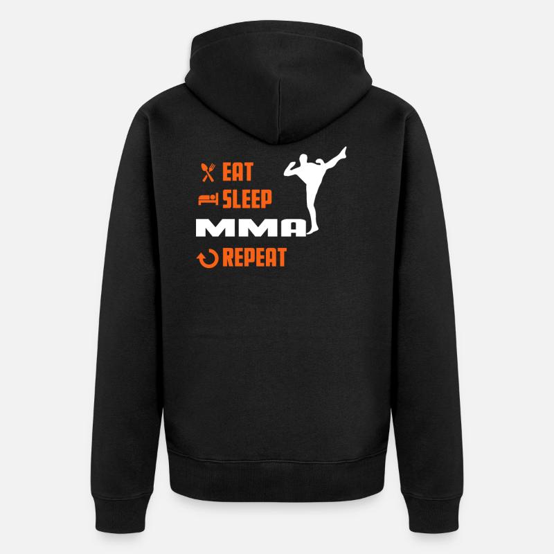 EAT SLEEP MMA - Mma Tshirt - Veste à capuche bio Premium Unisexe - noir