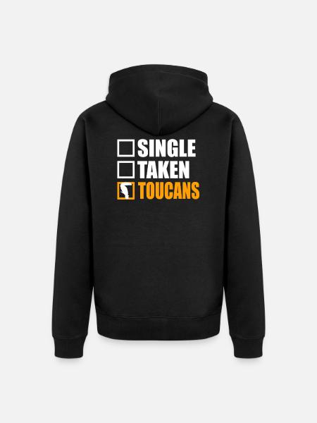 toucan, toucans, toucanet - Unisex Premium Organic Zip Hoodie - black