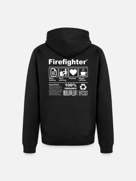 Firefighter - Veste à capuche bio Premium Unisexe - noir