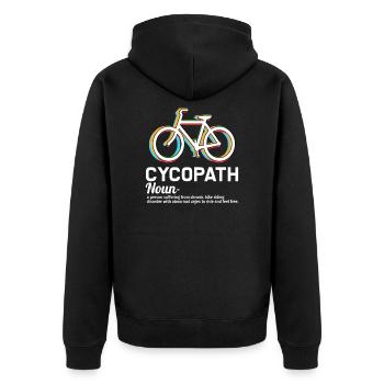 Bike Riding Funny - Unisex Premium Bio Zip Hoodie - Schwarz - Hinten - Nico (187cm)