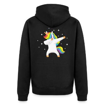 Dabbing Unicorn dabbende Licorne Dab Cadeau - Veste à capuche bio Premium Unisexe - noir - Dos - Nico (187cm)