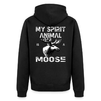 Spirit Animal Moose - Veste à capuche bio Premium Unisexe - noir - Dos - Nico (187cm)