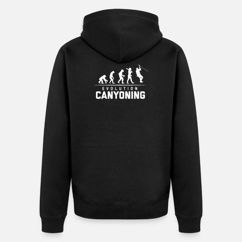 ÉVOLUTION DU CANYONING - Veste à capuche bio Premium Unisexe - noir