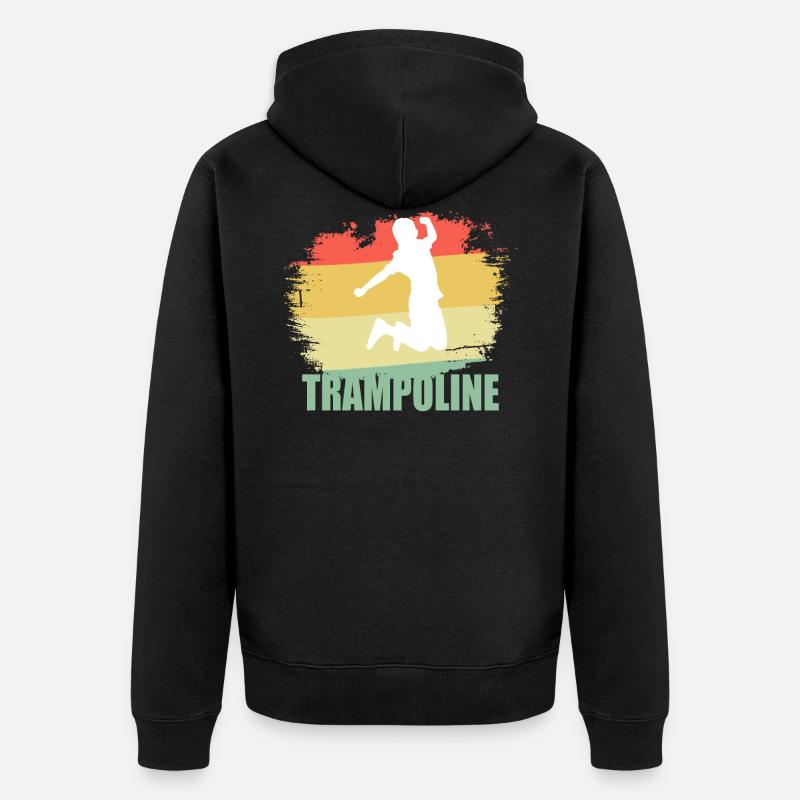 Distressed Trampoline Shirt - Veste à capuche bio Premium Unisexe - noir