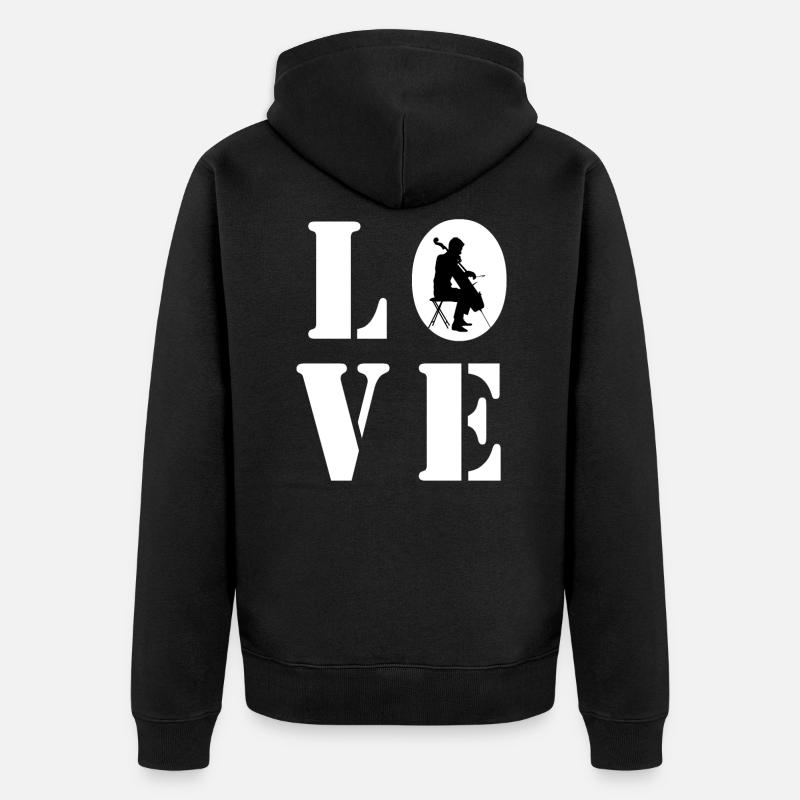 LOVE CELLO - Veste à capuche bio Premium Unisexe - noir