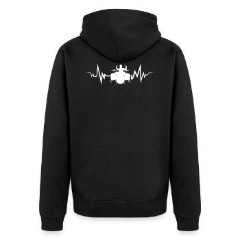 My Drums Heart Beat Tshirt Heartbeat - Veste à capuche bio Premium Unisexe - noir - Dos - Nico (187cm)