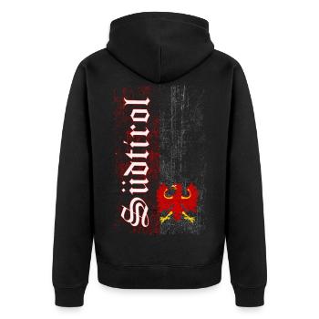 Tyrol du Sud - Veste à capuche bio Premium Unisexe - noir - Dos - Nico (187cm)