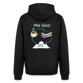 Étudiant en médecine étudiant en médecine étudiant cadeau - Veste à capuche bio Premium Unisexe - noir - Dos - Nico (187cm)