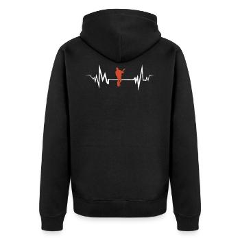 e-guitare - Veste à capuche bio Premium Unisexe - noir - Dos - Nico (187cm)