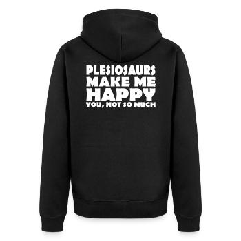 Funny Trex Tee Shirt - Veste à capuche bio Premium Unisexe - noir - Dos - Nico (187cm)