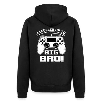 J'ai nivelé jusqu'à Big Bro - Veste à capuche bio Premium Unisexe - noir - Dos - Nico (187cm)
