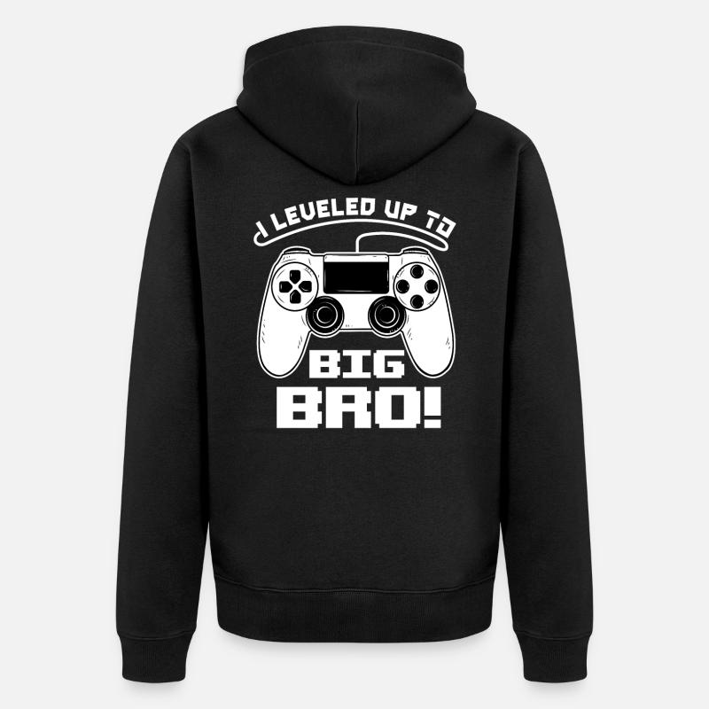 J'ai nivelé jusqu'à Big Bro - Veste à capuche bio Premium Unisexe - noir