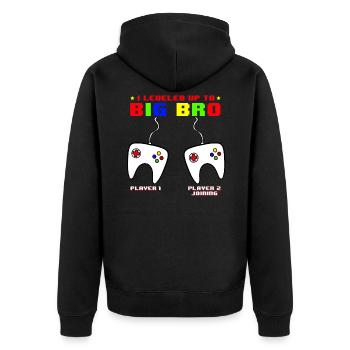 J'ai nivelé jusqu'à Big Bro - Veste à capuche bio Premium Unisexe - noir - Dos - Nico (187cm)