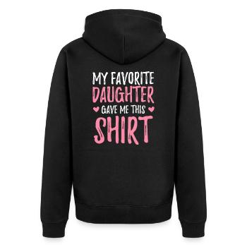 Maman et fille maman maman cadeau de fête des mères - Veste à capuche bio Premium Unisexe - noir - Dos - Nico (187cm)