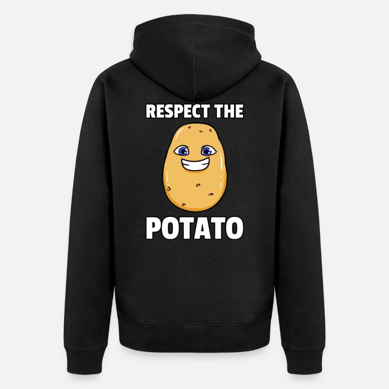 I'm A Potato - Unisex Premium Bio Zip Hoodie - Schwarz