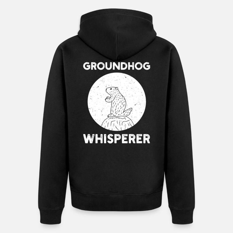 Groundhog Whisperer - Veste à capuche bio Premium Unisexe - noir