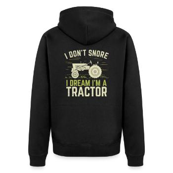 Agriculteur agricole tracteur cadeau - Veste à capuche bio Premium Unisexe - noir - Dos - Nico (187cm)