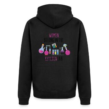 Science, laboratoire, chimie, physique, biologie, - Veste à capuche bio Premium Unisexe - noir - Dos - Nico (187cm)