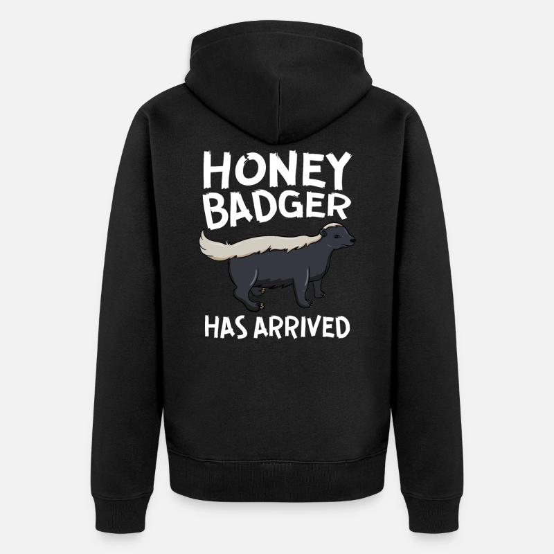Honey Badger est arrivé - Veste à capuche bio Premium Unisexe - noir