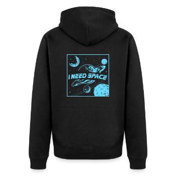 Science, nerd, physique, cadeau, idée cadeau - Veste à capuche bio Premium Unisexe - noir - Dos - Nico (187cm)
