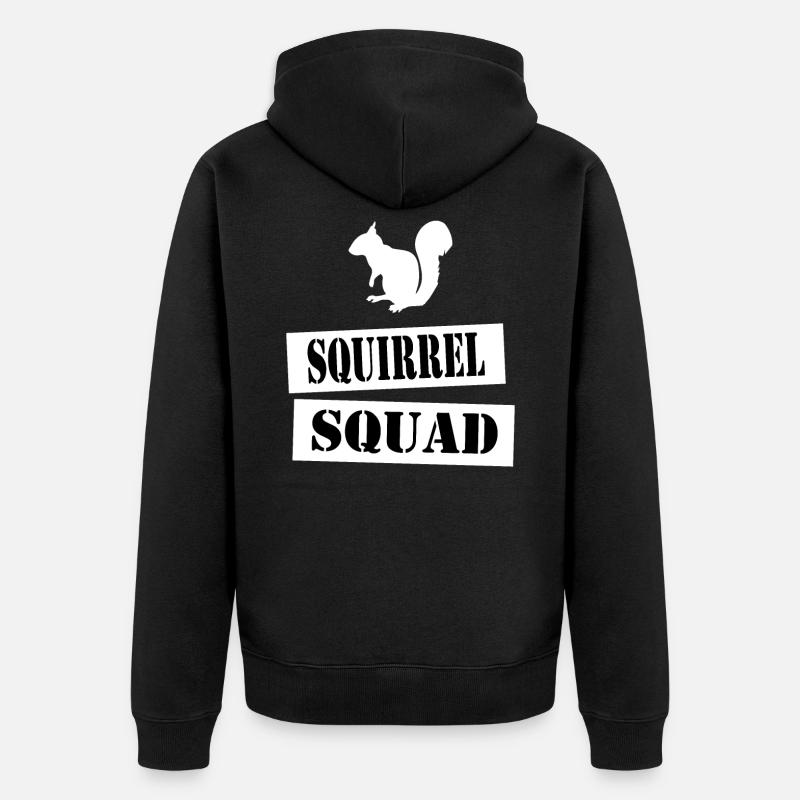join the squirrel squad - Unisex Premium Bio Zip Hoodie - Schwarz