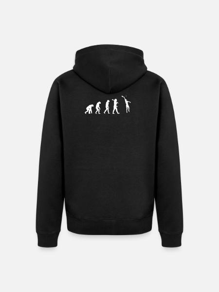 Beach tennis evolution stylish tea - Unisex Premium Organic Zip Hoodie - black