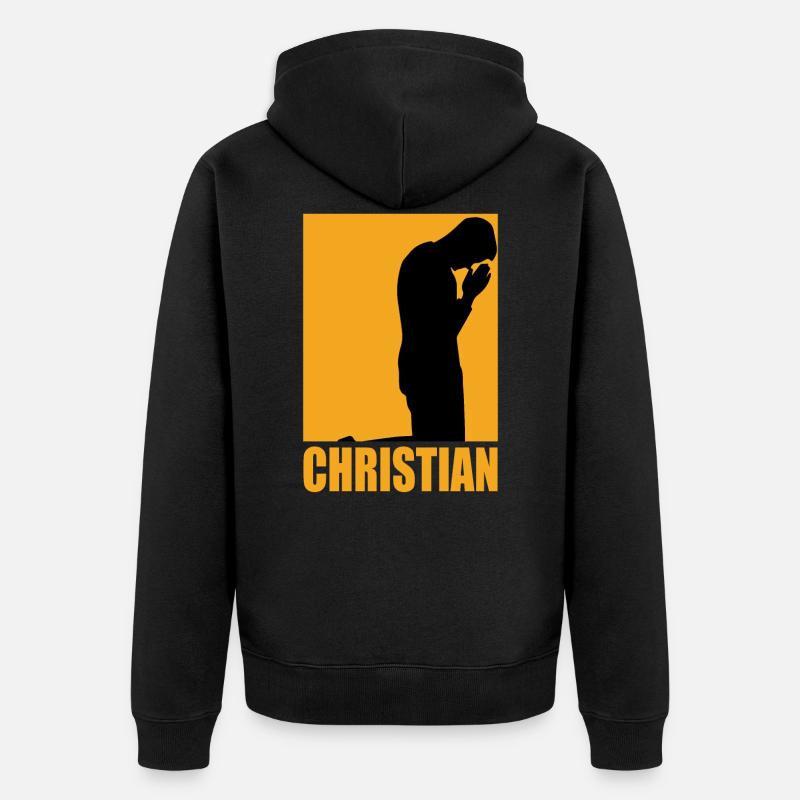 Conception chrétienne - Veste à capuche bio Premium Unisexe - noir