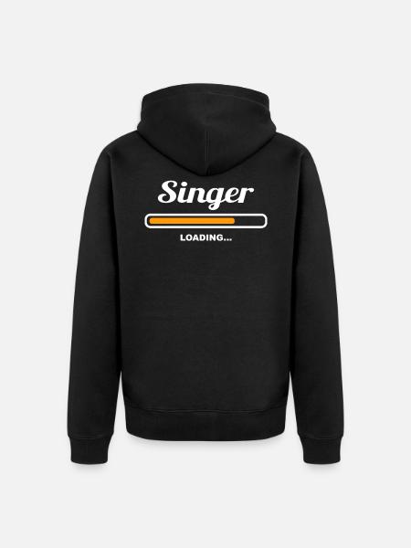 Singer loading - Unisex Premium Organic Zip Hoodie - black