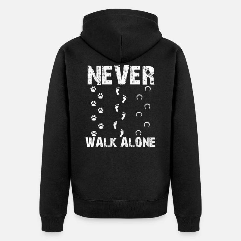 Never Walk Alone - Veste à capuche bio Premium Unisexe - noir