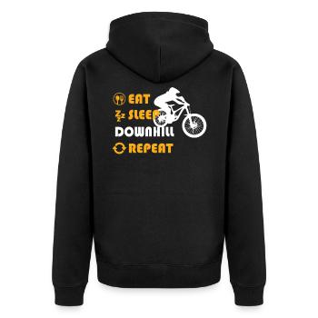 Downhill Graphic Tshirt - Veste à capuche bio Premium Unisexe - noir - Dos - Nico (187cm)