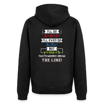Math Math Teacher Gifts - Unisex Premium Organic Zip Hoodie - black - Back - Nico (187cm)