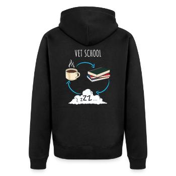 Veterinarian veterinarian studying veterinary - Unisex Premium Organic Zip Hoodie - black - Back - Nico (187cm)
